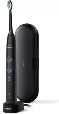 Furçë dhëmbësh elektrike sonike, Philips, HX6830/53 PC4500, me rikarikim, me kuti udhëtimi, e zezë
