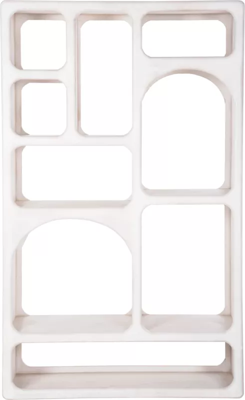Raft librash HANDYR FH9707 dru mango i fortë, ngjyrë e bardhë, 100x35x165H cm