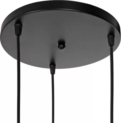 Llambë varëse tavani, FH4076, 3-drita, metal i zi, Φ23x122Hcm