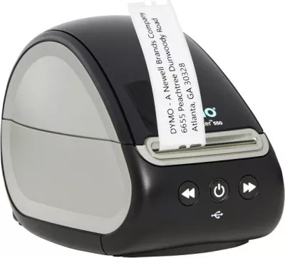 Printer etiketash, Dymo LabelWriter 550 2112722, 300dpi, termik direkt, për PC/Mac, i zi/gri