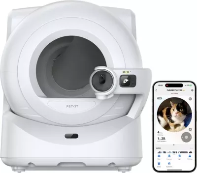 Tualet automatik mace Petkit Purobot Max, vetëpastrues, kontroll me aplikacion, i bardhë