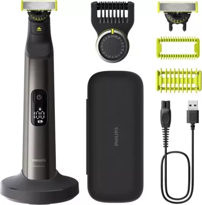 Trimer Philips OneBlade Pro 360 QP6652/61, e zezë/hiri