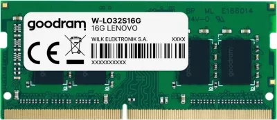 RAM Memorje GoodRam W-LO32S16G, DDR4, 16GB, 3200 MHz, SO-DIMM, për Lenovo