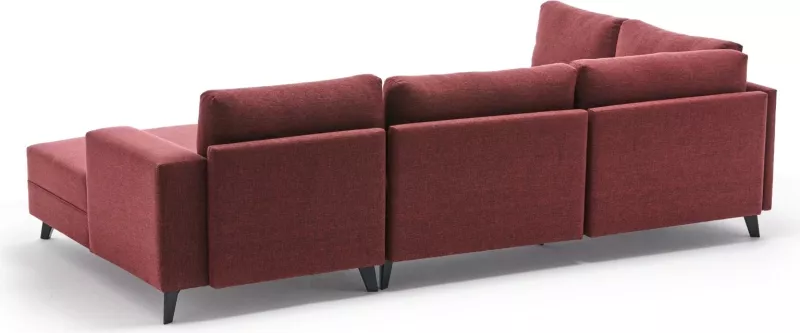 Kënd-sofë krevati Atelier del Sofa, Efsun, ngjyrë e kuqe e errët
