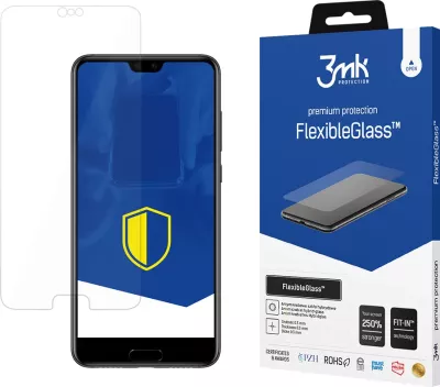 Xham mbrojtës hibrid 3mk FlexibleGlass për Huawei P20 Pro, Transparent