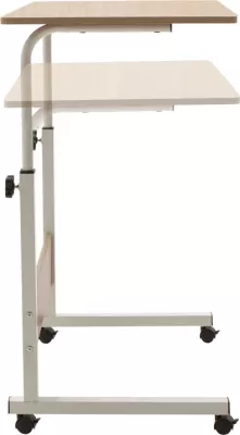 Tavolinë metalike për kompjuter Piper MDF, ngjyrë lisi të çelur, 60x40x69-90cm