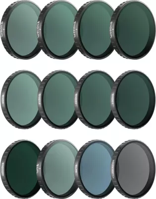 Set filtrash Freewell FW-OA6-MEGA ND, ND/PL, CPL, LPR, Glow Mist 1/4 për DJI Osmo Action 6 12 copë