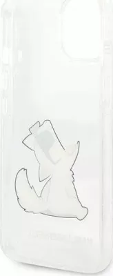Mbështjellës Karl Lagerfeld KLHCP14MCFNRC për Apple iPhone 14 Plus, hardcase, Choupette Fun, transparent