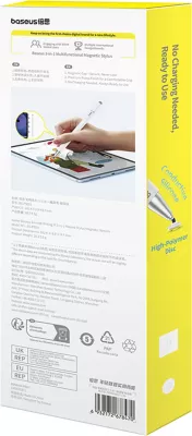 Stilolaps digjital Baseus Smooth Writing III 3in1, për tablet, celular e laptop, i bardhë