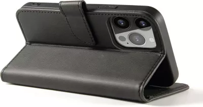 Mbështjellës Hurtel Magnet Case për Samsung Galaxy A55 5G, me kapak dhe portofol, e zezë