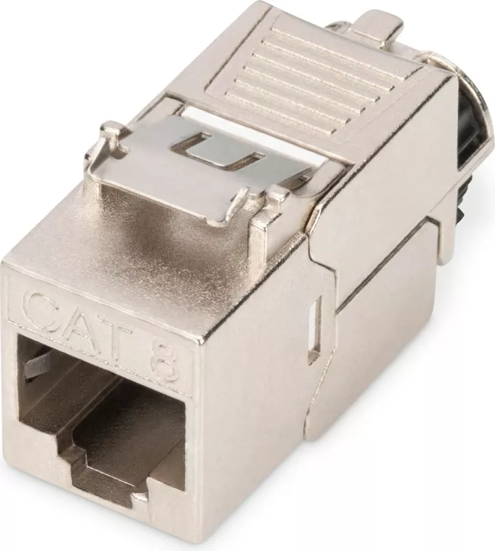 Keystone modul Digitus CAT 8.1, shielded, pa vegla, RJ-45, i bardhë