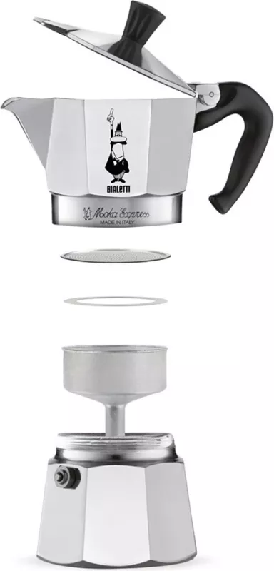 Aparat kafeje BIALETTI MOKA EXPRESS 18TZ 900 ml argjendtë