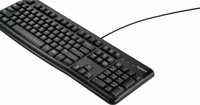 Tastierë Logitech K120 për Biznes, Full-size (100%), Wired, USB, QWERTY, E zezë