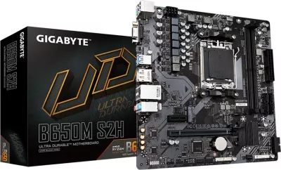 Pllakë amë GIGABYTE B650M S2H, Socket AM5, B650, 2x DDR5, 1x M.2, 4x SATA, Micro ATX
