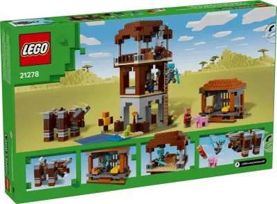 Set LEGO Minecraft 21278 The Pillager Outpost and Ravager, 665 pjesë