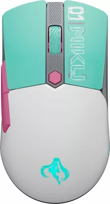 Maus wireless ASUS TUF Gaming Mini Hatsune Miku Edition, gaming, turkuaz/rozë