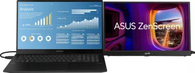 Monitor ASUS ZenScreen MB17AHG, 17.3", Full HD, 144 Hz, i zi