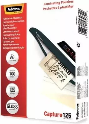 Qese laminimi Fellowes Capture 125 A6, 125 mikron, 100 copë