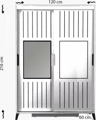 Dollap Hanah Home, Pasific Home Fuga 120, ngjyrë lisi