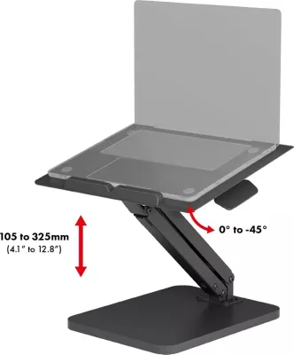 Stendë tavoline Maclean për monitor ose laptop, MC-493, e zezë