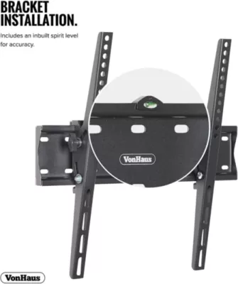 Mbajtëse muri për TV VONHAUS 3000473 26-55\" tilt -12°/+12°, VESA 200x200-400x400, deri 40 kg, e zezë