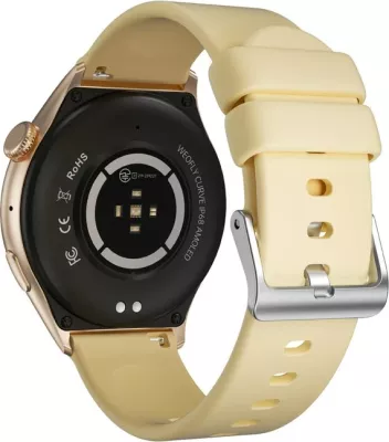 Smartwatch Weofly Curve WY-CURVE/GD, 1.43" AMOLED, Bluetooth 5.3, Gold