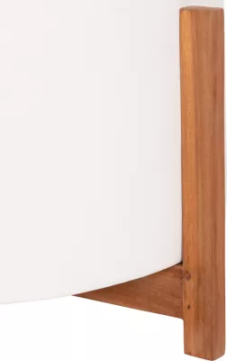 Vazo e brendshme HOFF, çimento fiber e bardhë, bazë dru tik, FH4682.02L, 50x35cm