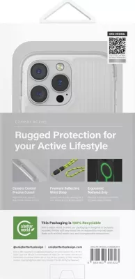 Mbështjellës UNIQ Combat Active Magclick Charging për iPhone 16 Pro, Bardhë