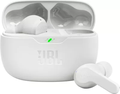 Kufje wireless JBL Wave Beam, Bluetooth 5.2, TWS, IP54, USB-C, të bardha