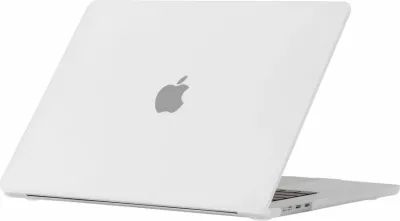Mbështjellës laptopi, Tech-Protect SmartShell, për MacBook Air 15" 2023-2024 (M2/M3) A2941/A3114, plastik me këmbë gome, matte gjysmë-transparent