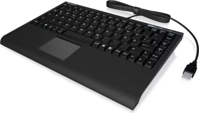 Tastierë mini KeySonic ACK-540U+, me touchpad, USB, QWERTZ, e zezë