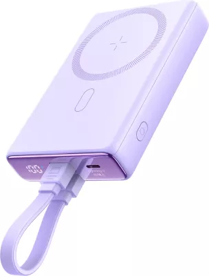 Powerbank Joyroom JR-PBM01, 10000mAh, 20W, MagSafe, me mbajtëse, USB-C & Lightning, Vjollcë
