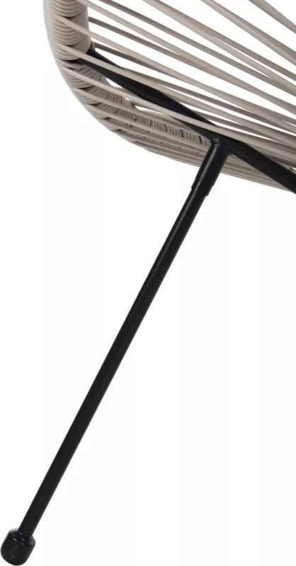 Karrige e jashtme lloj foleje ACAPULCO FH5872.03 metal i zi-ratan sintetik në ecru 71x72x80Hcm