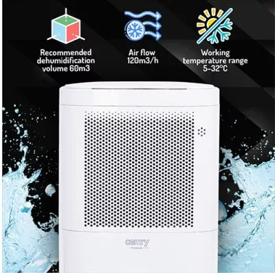 dehumidifikues ajri CAMRY CR7851 10L/24h, LCD, kompresor, rezervuar 2.2L, i bardhë