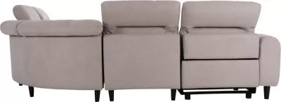 Këndore e madhe me 5 pjesë, 2 ulëse me recliner elektrik, ngjyrë bezhë, ORACLE FH3290.02, 293x293x98cm