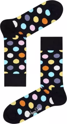 Çorape të gjata për meshkuj Happy Socks BDO01 Big Dot, të zeza