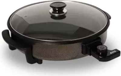 Furrë pice elektrike, Elit, P-40.9, 1500W, diametër 40 cm, enë 9 cm, sipërfaqe jo-ngjitëse, kapak xhami