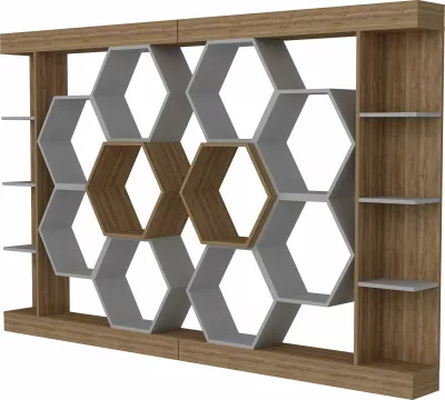 Raft librash Hanah Home, Sueno, bardhë dhe arre