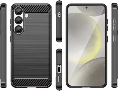 Mbështjellës Hurtel Carbon Case për Samsung Galaxy XCover 7 Pro, TPU, i zi