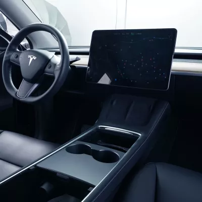 Organizator makine Baseus T-Space Series për Tesla Model 3/Y, silikon, gri