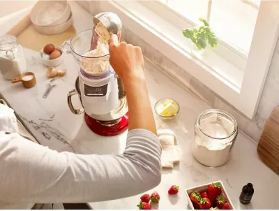 Aksesor KitchenAid 5KSMSFTA, sitë me peshore digjitale, e bardhë