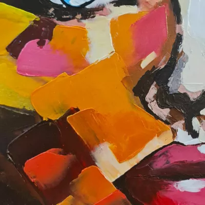 Pikturë dekorative me vaj, Wallity, shumëngjyrëshe, 100x100cm, YB1140604