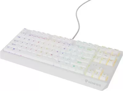 Tastierë mekanike GENESIS Thor 230 TKL, QWERTY, US English, RGB, e bardhë