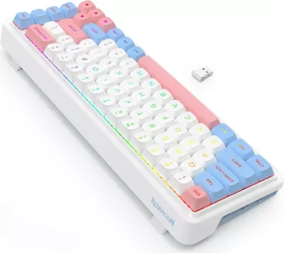 Tastierë Redragon K709WBP-RGB-PRO, mekanike, RGB, e bardhë