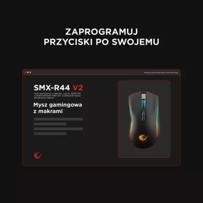 Maus Rampage SMX-R44V2, 12800 DPI, RGB, 7 taste, i zi