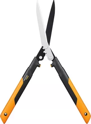 Gërshërë shkurresh Fiskars PowerGear X HSX92, teh i drejtë, doreza zezë/portokalli
