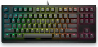 Tastierë mekanike gaming Alienware RGB Tenkeyless, Cherry MX Red, USB, e zezë