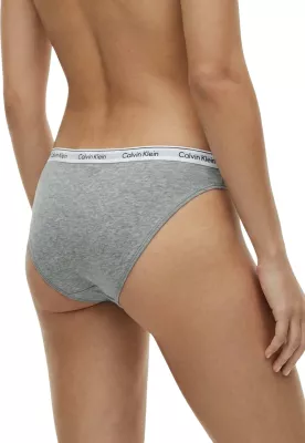 Të brendshme bikini 3 palë për femra Calvin Klein Underwear LV00QD5207, të hirtë [Madhësia: L]