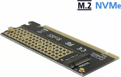 Kartë zgjerimi PCIe DeLOCK 90300, adapter M.2 NVMe PCIe 3.0, e zezë