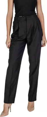 Pantallona për femra Vila Clothes VIRILEY LANYA HW PANTS/BF 14101013, të zeza [Madhësia: 38]